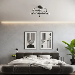 Żyrandol LEVAR 4 czarny