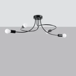 Żyrandol LEVAR 4 czarny