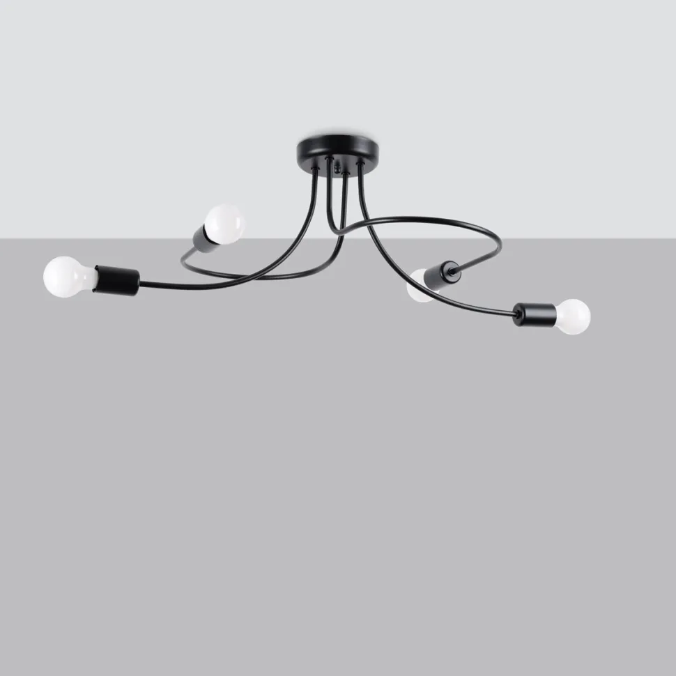 Żyrandol LEVAR 4 czarny