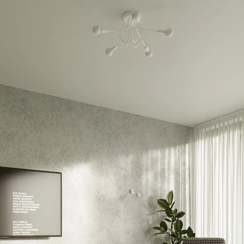 Żyrandol LOOP 5 biały