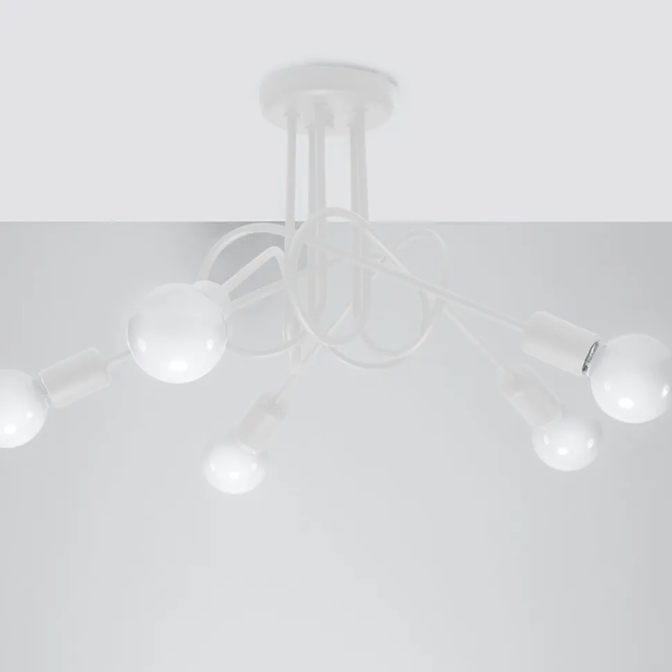 Żyrandol LOOP 5 biały