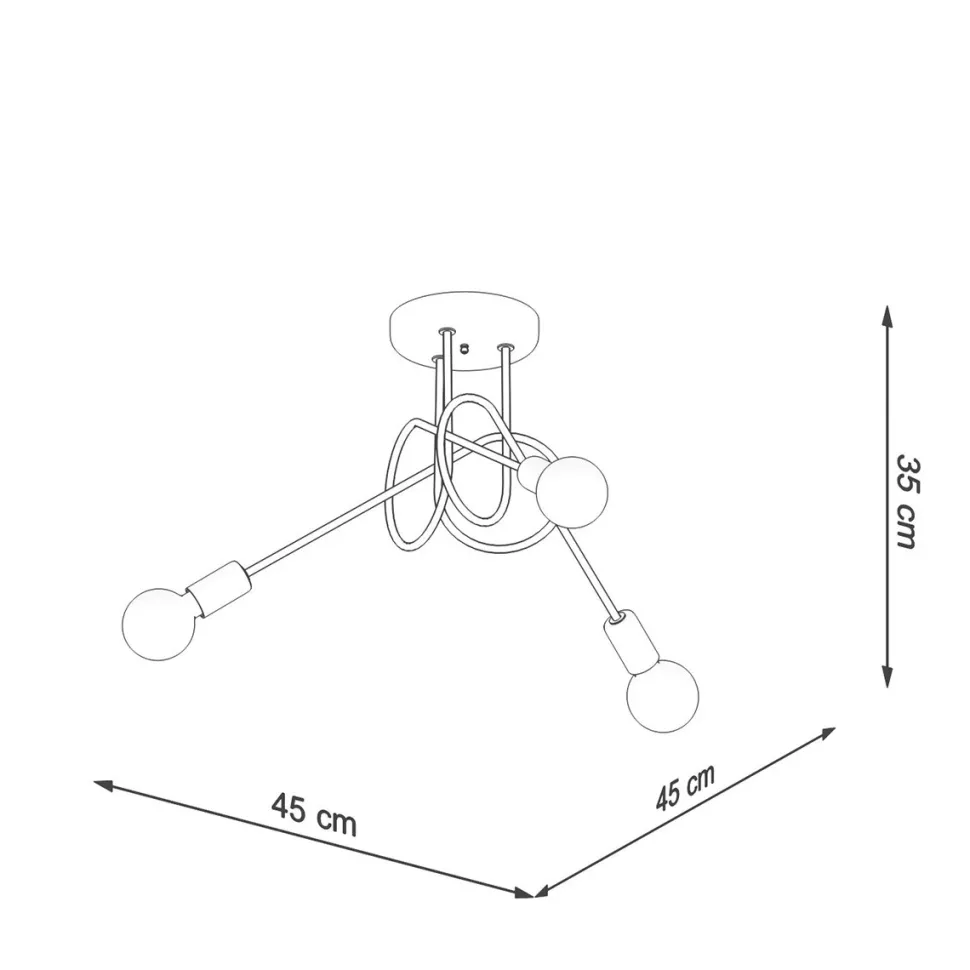 Żyrandol LOOP 3 biały