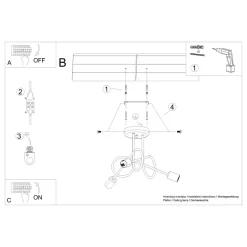 Żyrandol LOOP 3 biały