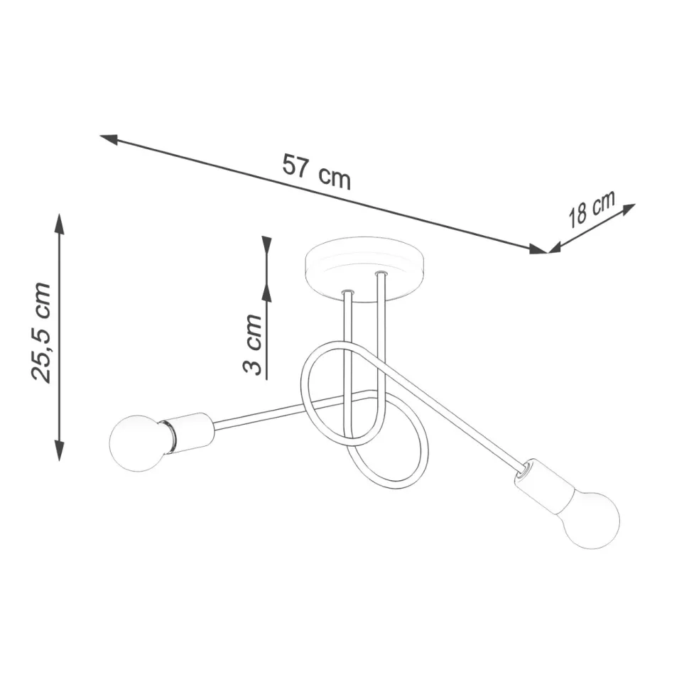 Żyrandol LOOP 2 biały