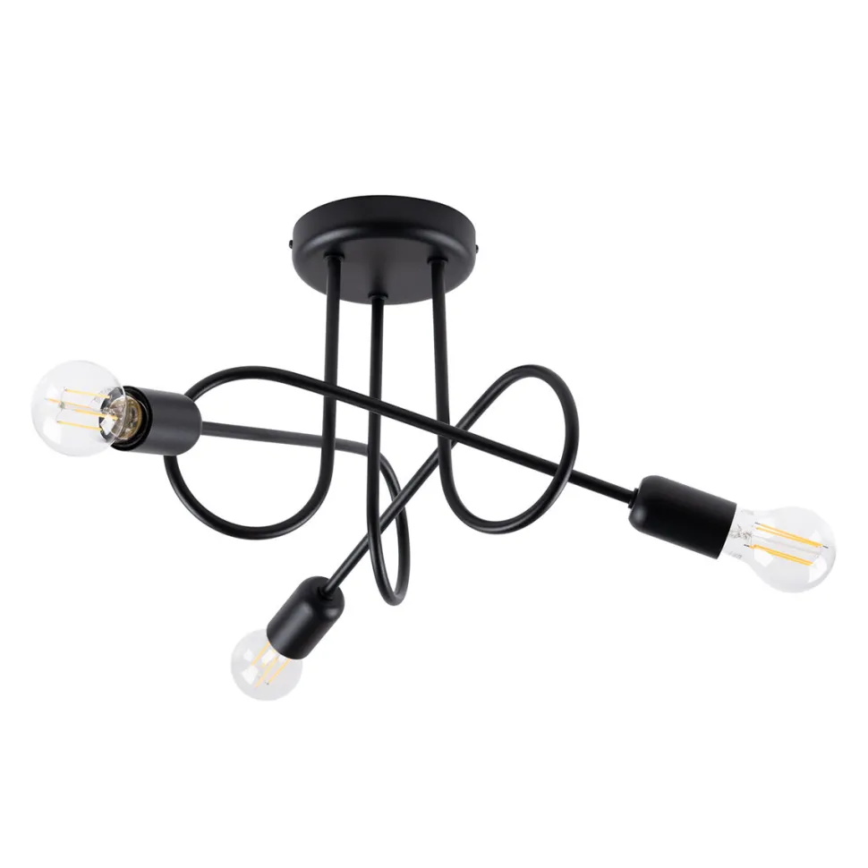 Żyrandol LOOP 3 czarny