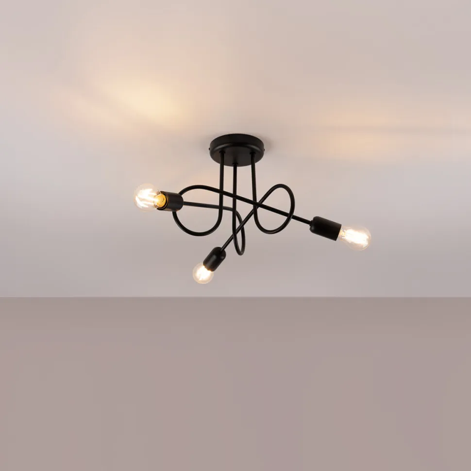 Żyrandol LOOP 3 czarny