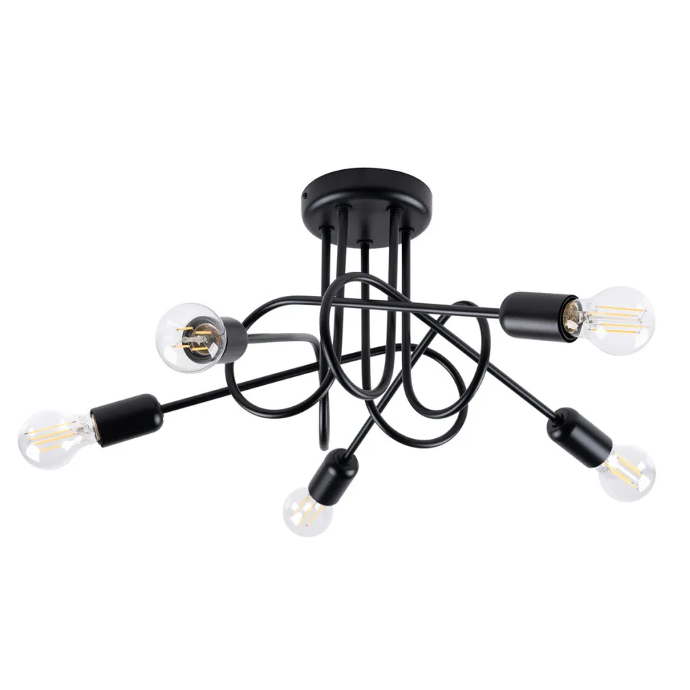 Żyrandol LOOP 5 czarny