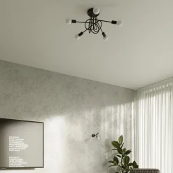 Żyrandol LOOP 5 czarny