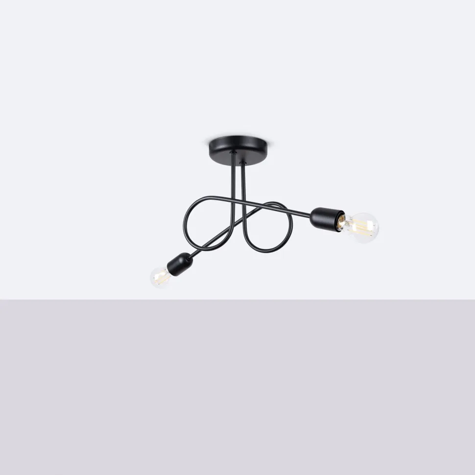 Żyrandol LOOP 2 czarny