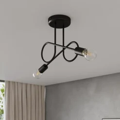Żyrandol LOOP 2 czarny