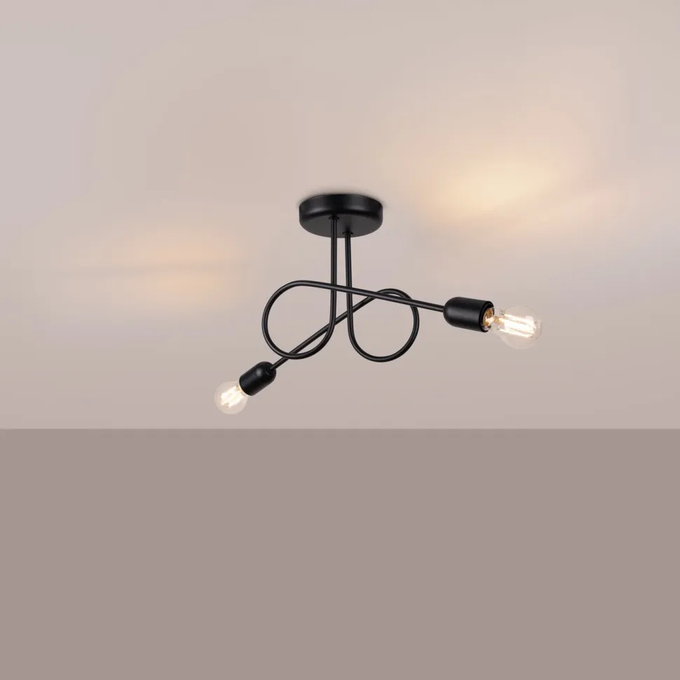 Żyrandol LOOP 2 czarny