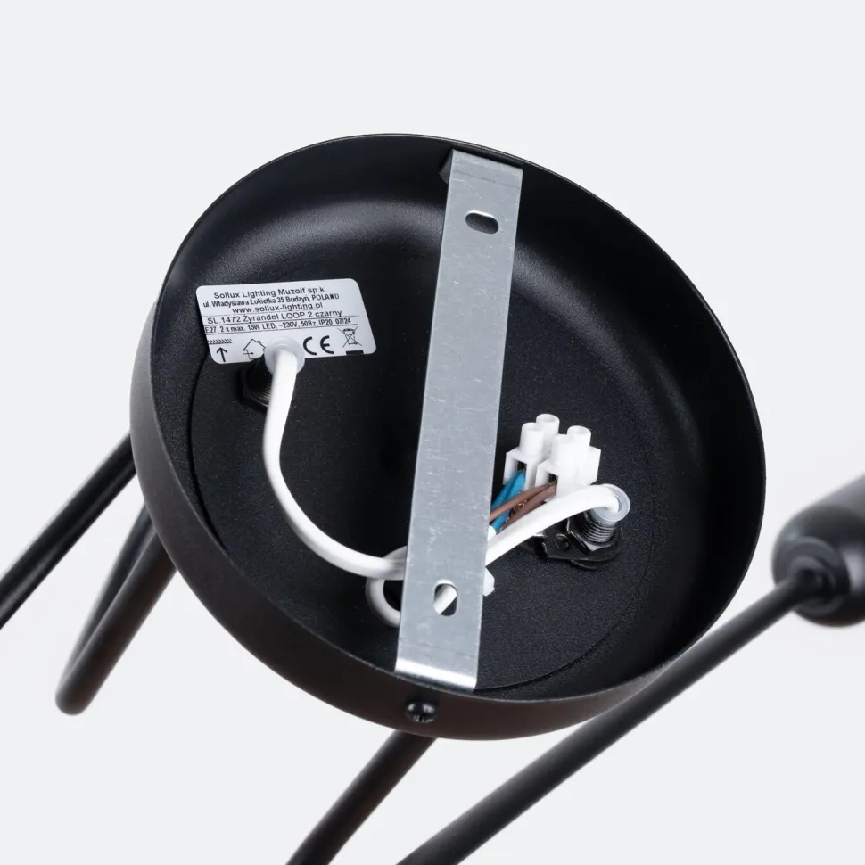 Żyrandol LOOP 2 czarny