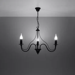 Żyrandol MINERWA 3 czarny