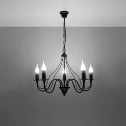 Żyrandol MINERWA 5 czarny
