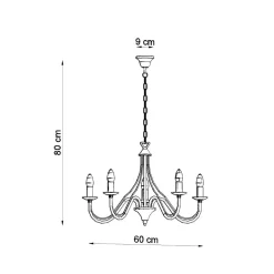 Żyrandol MINERWA 5 czarny
