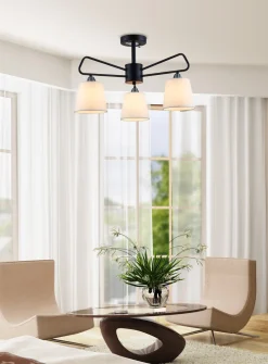 Żyrandol Morley 3 czarny