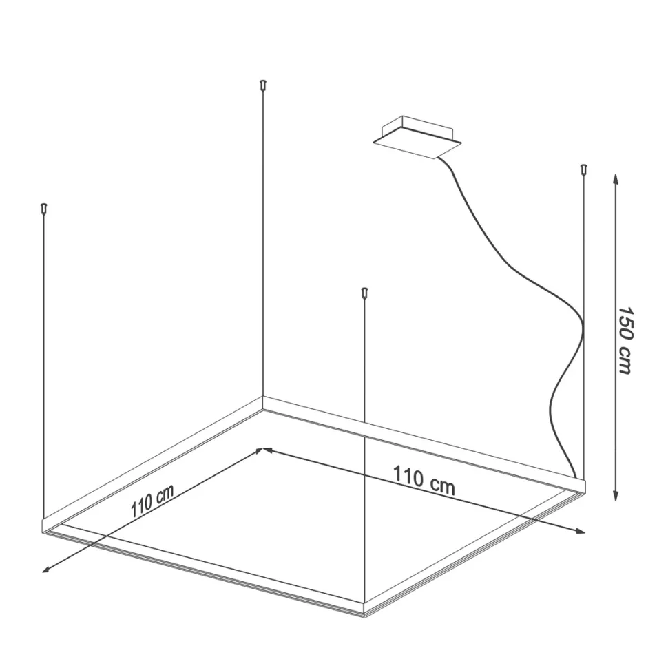 Żyrandol NELYA L biały LED 3000K