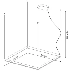 Żyrandol NELYA M czarny LED 4000K