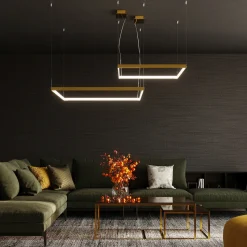 Żyrandol NELYA M złoty LED 4000K