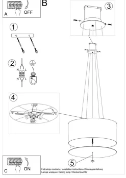 Żyrandol OTTO 60 biały