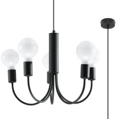 Żyrandol PICCOLO 5 czarny