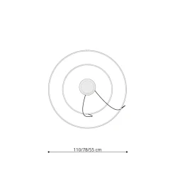 Żyrandol RIO 2 55/78 biały LED 4000K