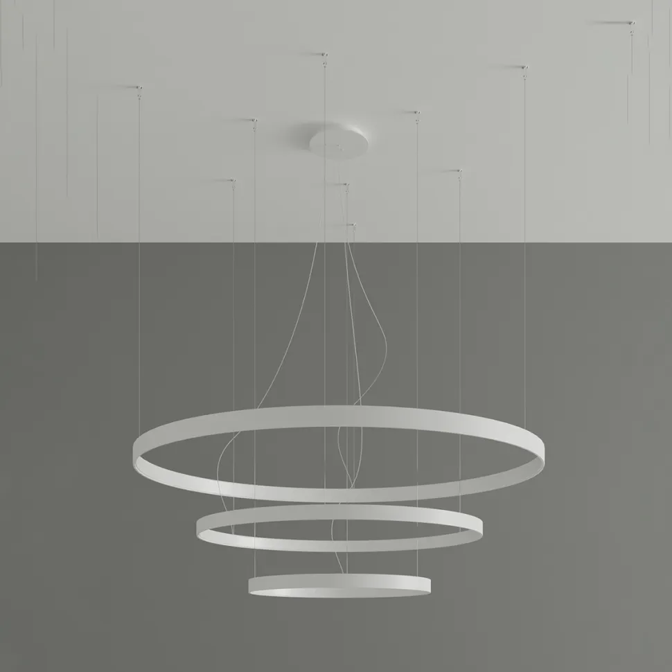 Żyrandol RIO 3 55/78/110 biały LED 3000K