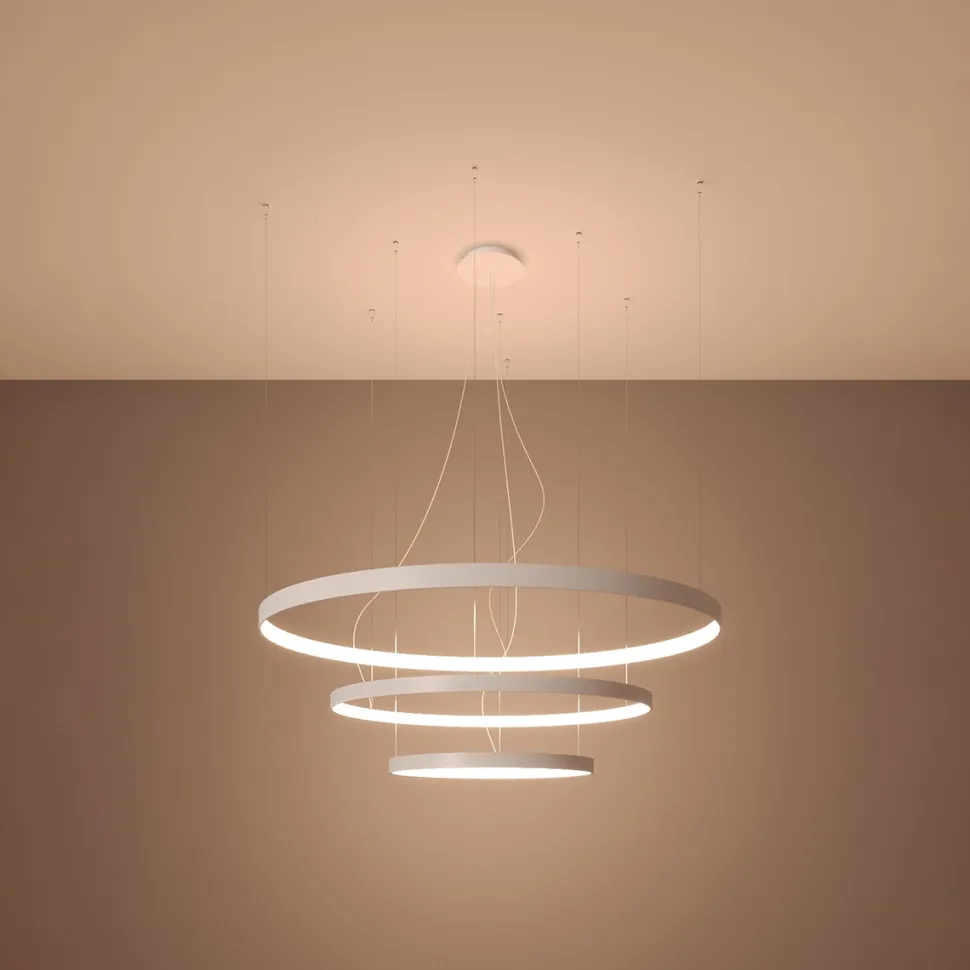 Żyrandol RIO 3 55/78/110 biały LED 3000K