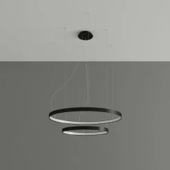 Żyrandol RIO 2 55/78 czarny LED 4000K