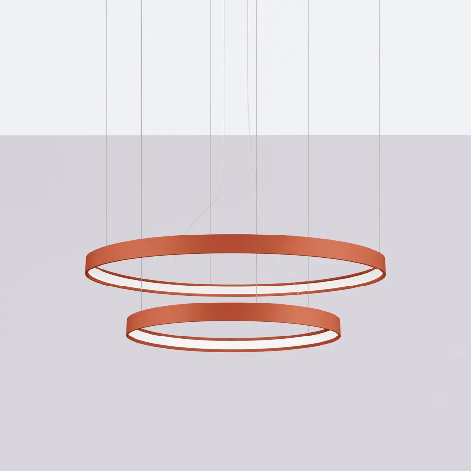 Żyrandol RIO 2 55/78 ochra czerwona LED 3000K