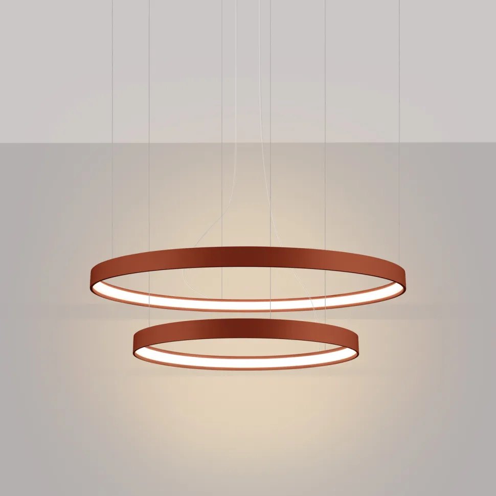 Żyrandol RIO 2 55/78 ochra czerwona LED 3000K