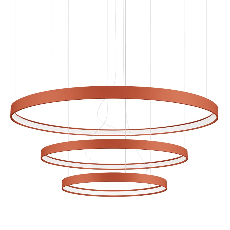 Żyrandol RIO 3 55/78/110 ochra czerwona LED 4000K