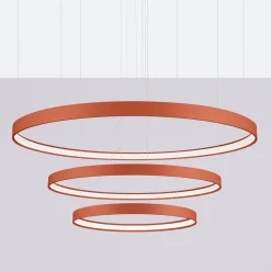 Żyrandol RIO 3 55/78/110 ochra czerwona  LED 4000K