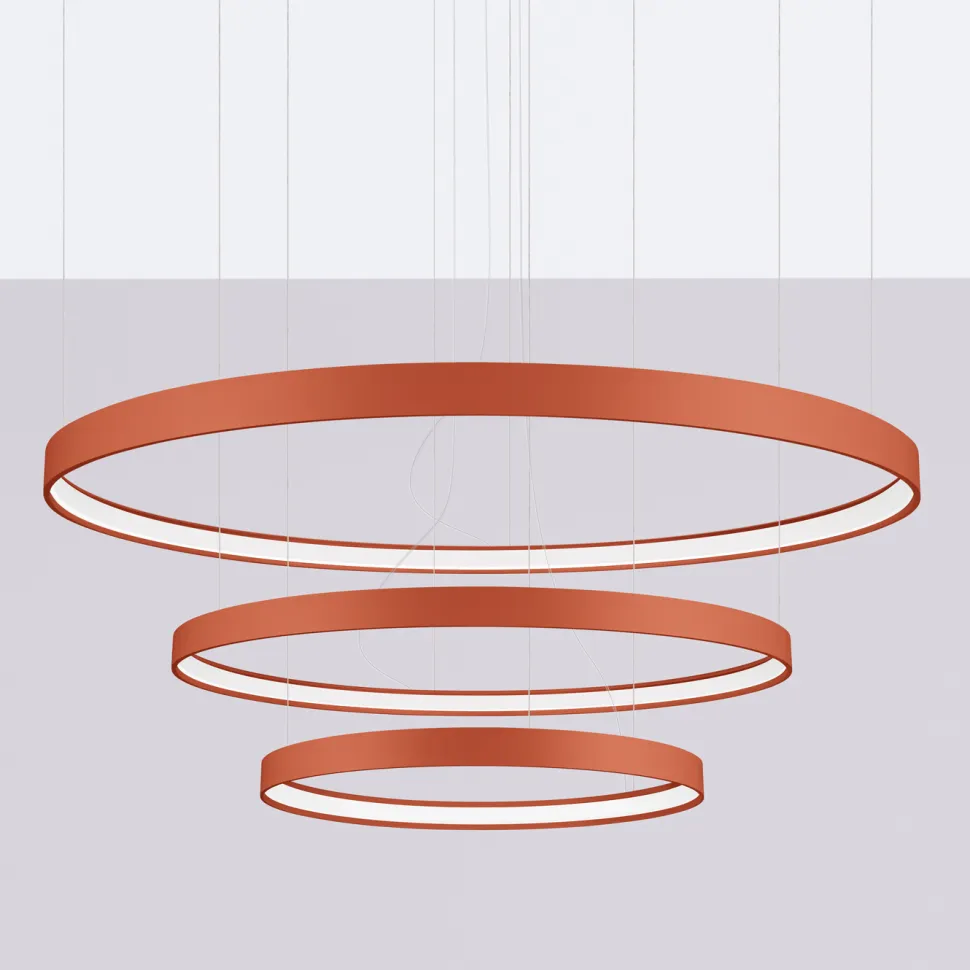 Żyrandol RIO 3 55/78/110 ochra czerwona LED 4000K