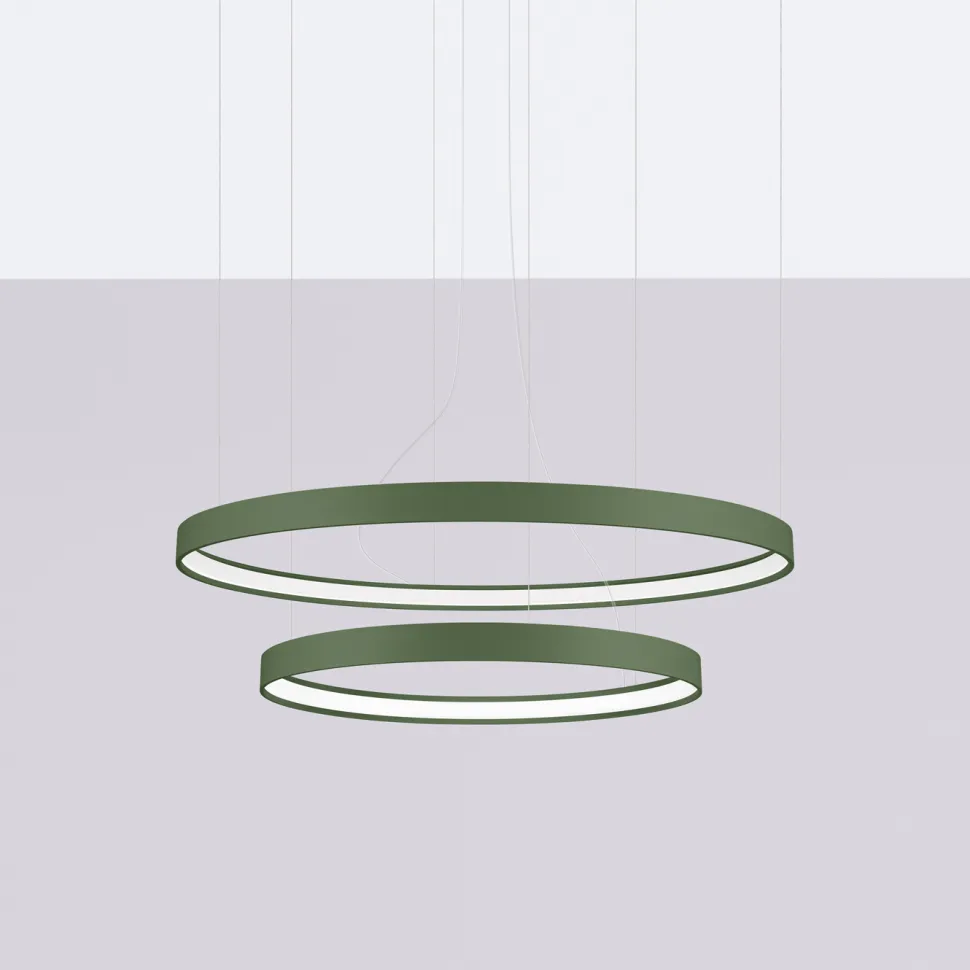 Żyrandol RIO 2 55/78 zielona oliwka LED 3000K