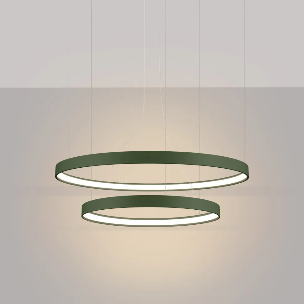 Żyrandol RIO 2 55/78 zielona oliwka LED 3000K