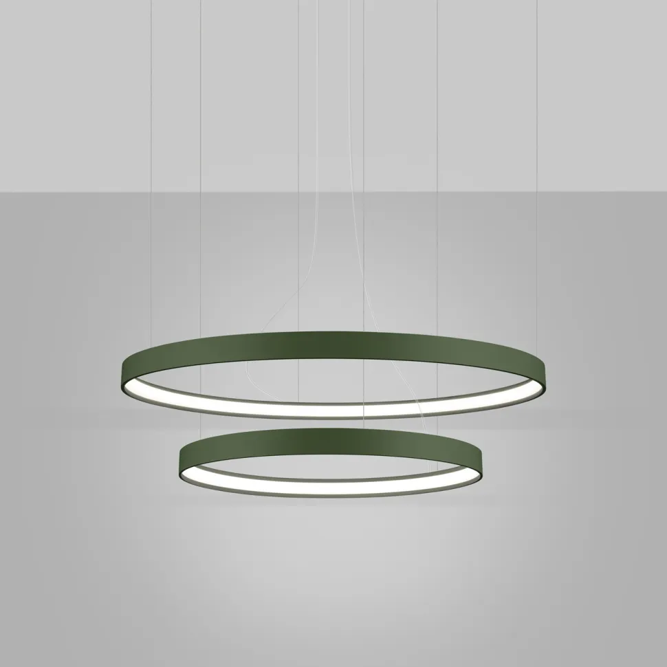 Żyrandol RIO 2 55/78 zielona oliwka LED 4000K