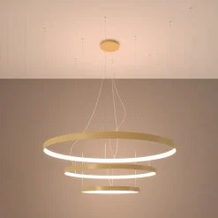 Żyrandol RIO 3 55/78/110 złoty LED 3000K