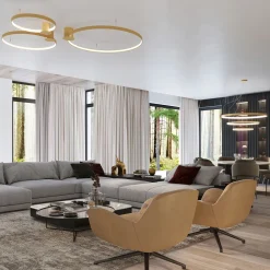 Żyrandol RIO 3 55/78/110 złoty LED 4000K