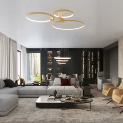 Żyrandol RIO 3 55/78/110 złoty LED 4000K