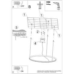 Żyrandol RIO 55 biały LED 4000K