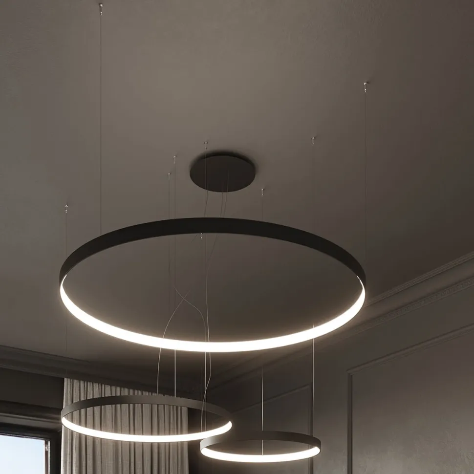 Żyrandol RIO 55 czarny LED 4000K