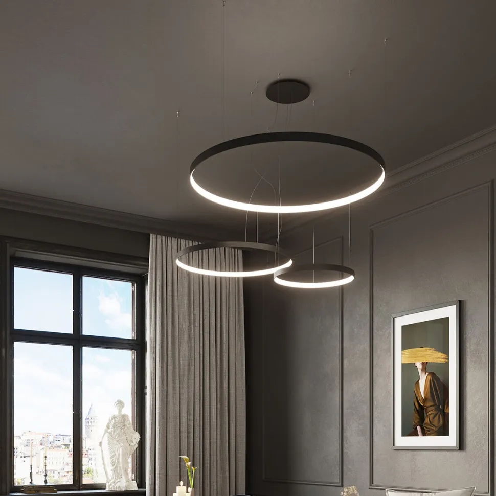 Żyrandol RIO 110 czarny LED 4000K