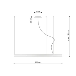 Żyrandol RIO 110 czarny LED 4000K