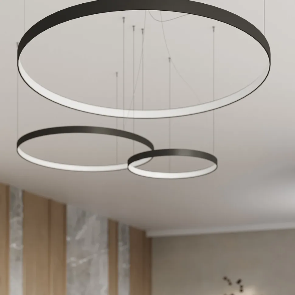 Żyrandol RIO 78 czarny LED 4000K