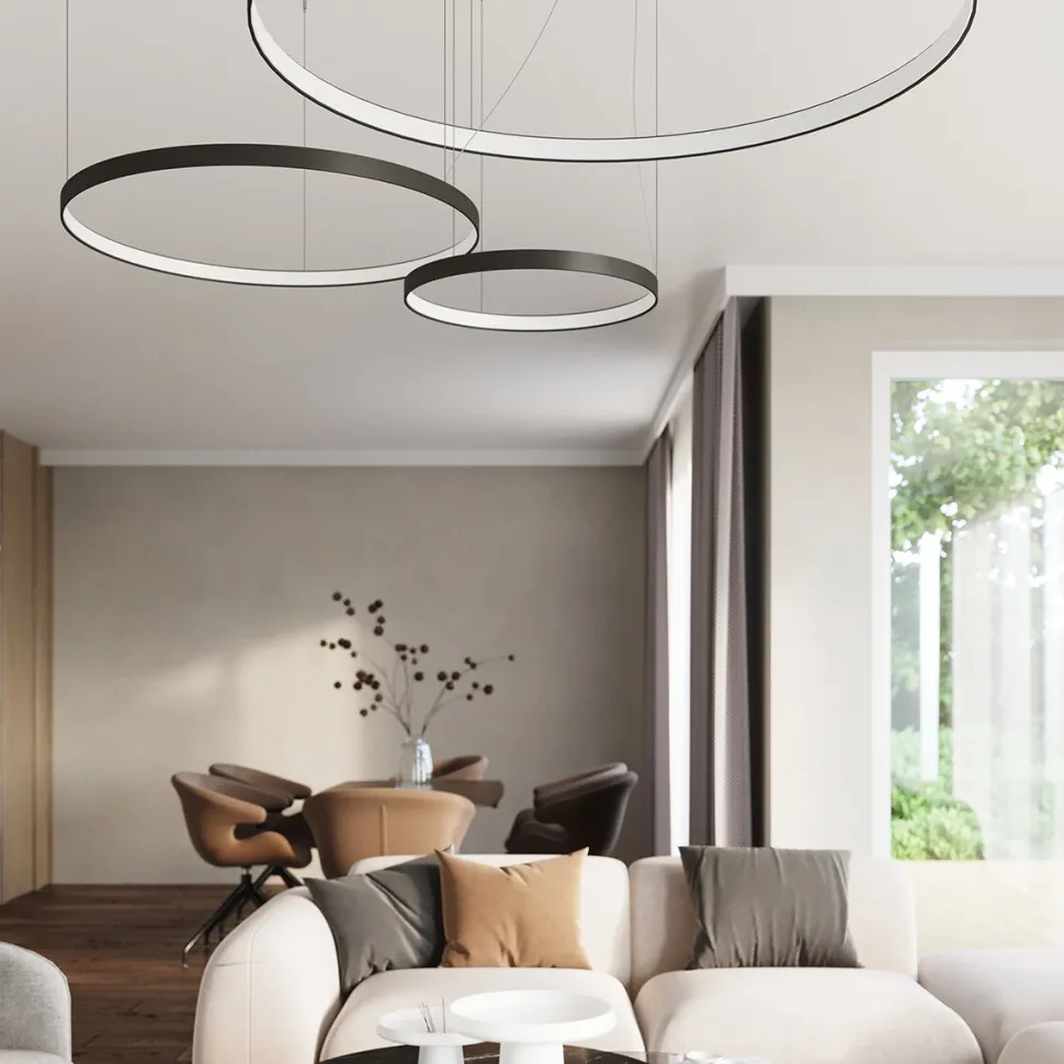 Żyrandol RIO 78 czarny LED 4000K