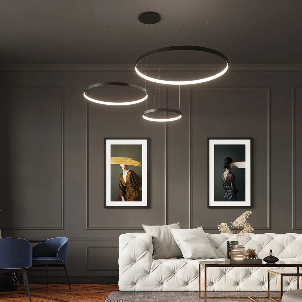 Żyrandol RIO 78 czarny LED 4000K