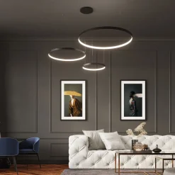 Żyrandol RIO 78 czarny LED 3000K