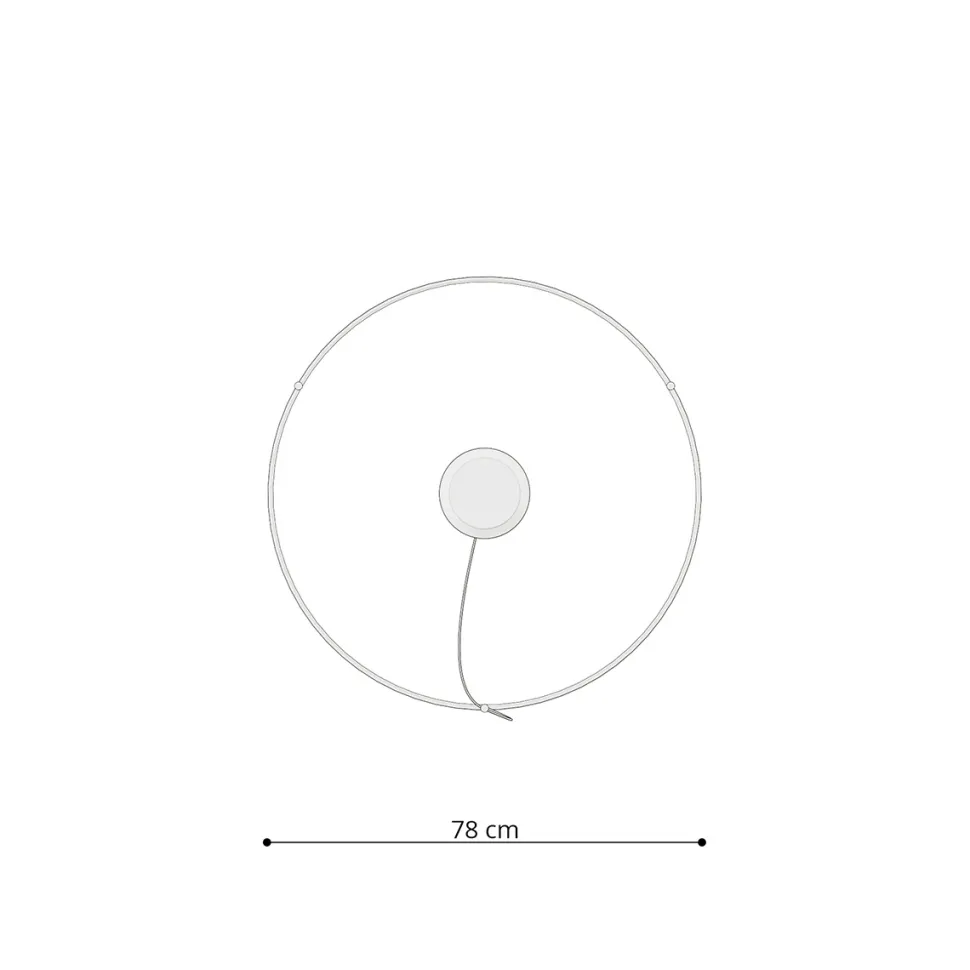 Żyrandol RIO 78 czarny LED 3000K