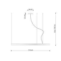 Żyrandol RIO 110 ochra czerwona LED 4000K